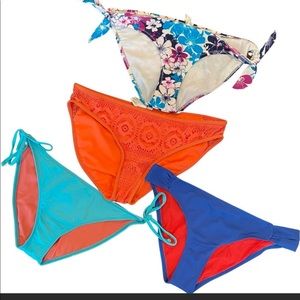 Bundle of 4 Bathing Suit Bottoms Size Medium